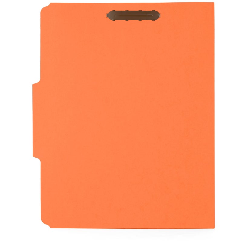 Blue Summit Supplies 50 Orange Folders with Prongs, Orange File Folders with Fastener - 1/3 Cut Reinforced Assorted Tab - Durable 2 Prongs for Medical Files, Patient, Law Client Files - Letter Size, 50 Pack - Image 3